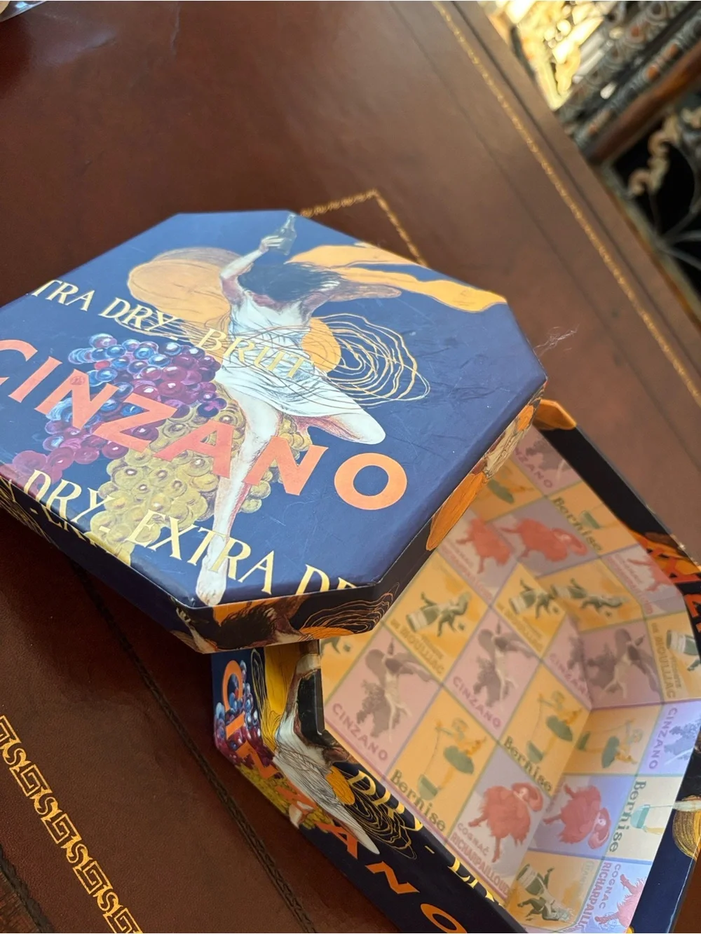 CINZANO nwt covered cardboard box